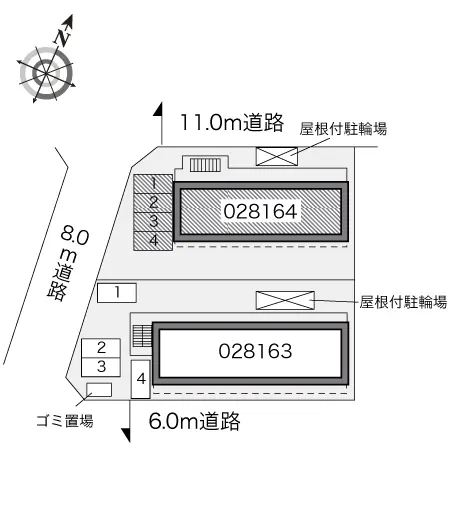 ★手数料０円★千葉市中央区道場北２丁目　月極駐車場（LP）